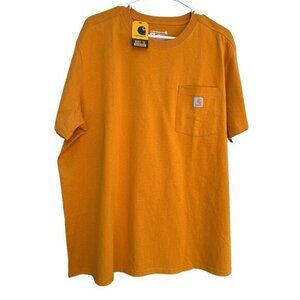 Carhartt Shirt Womens 1X 16W-18W Plus Orange Loose Heavyweight Pocket Tee